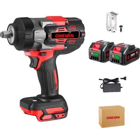 Llave de impacto, 2800 Nm de par, inalámbrica, alimentada por batería, 2 juegos de baterías A, UE-a (1/2)