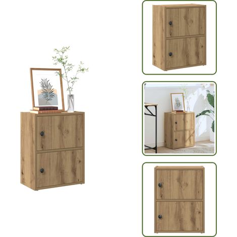 vidaXL Bibliothèque chêne artisanal 40x24x52 cm bois d'ingénierie