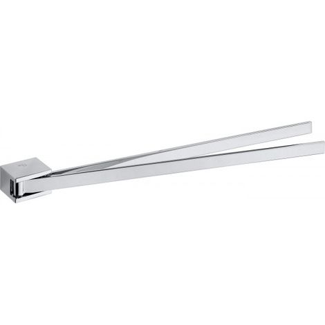 Porte serviette double pivotant VIA en chrome 4,6 x 3,2 x 44,5 cm (1/4)