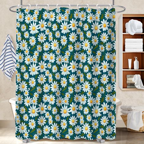 Rideau de douche tissu polyester 180x180 léger housse de baignoire pour nouvelle déco pour la rentrée (1/5)