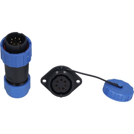 Connecteur d'alimentation étanche à bride LP20, fiche mâle et prise femelle, 250 V, 7 broches. (1/5)