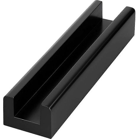 Support de miroir sur pied en bois avec base antidérapante pour miroirs pleine longueur, support stable et patins antidérapants noirs. (1/5)