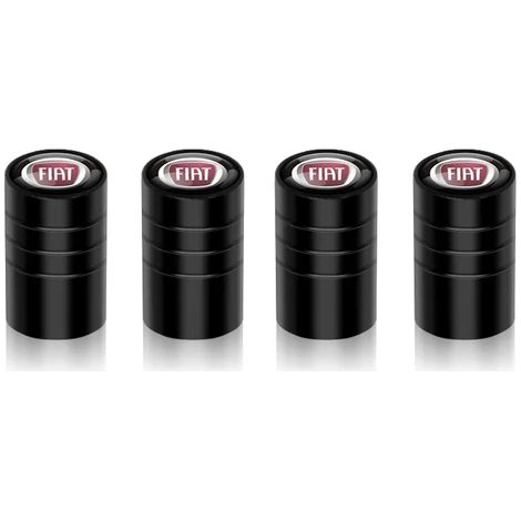 (Pour -noir) 4 pièces voiture 3D métal roue pneu Valve cache-poussière couverture voiture style adapté pour Punto 500 Viaggio Croma Tipo Fiorino Grande Panda Uno (1/5)