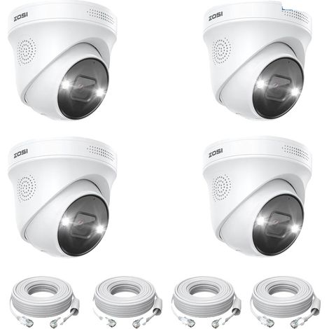 Telecamera di sicurezza, risoluzione 8MP, rilevamento umano tramite IA, 4 telecamere da 8MP (1/2)