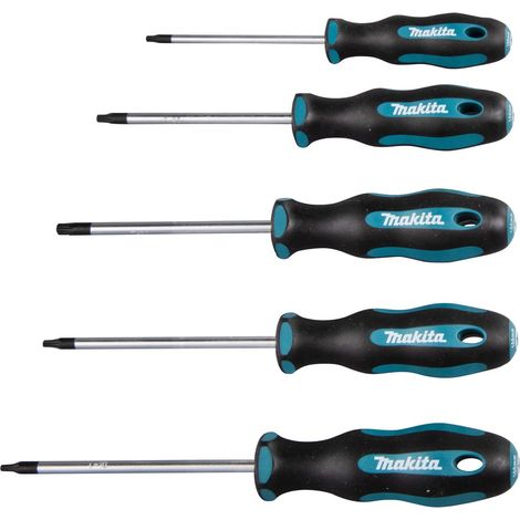 Juego de 5 destornilladores TORX - Makita E-10534