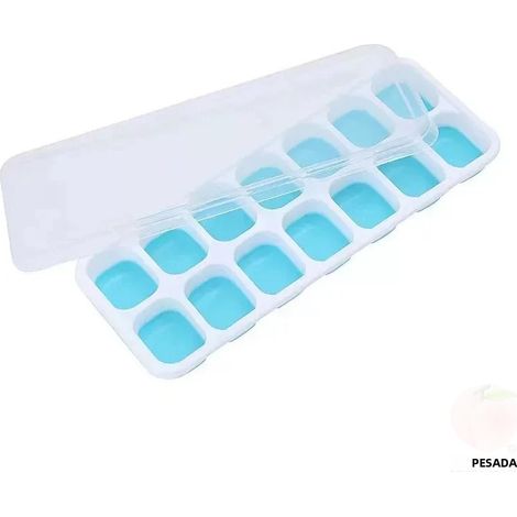 Moule à glaçons en silicone (bleu), 14 compartiments, durable et non toxique, convient aux bars. (1/5)