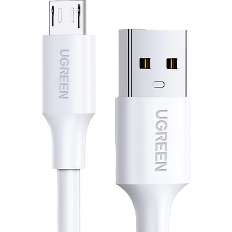 Cavo PVC USB0-A - microUSB 480 Mb/s 1m bianco (1/5)