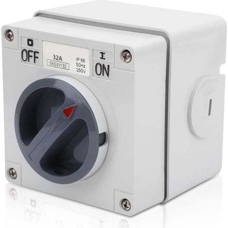 250V Ip66 Commutateur Rotatif, 2 Positions Sélecteur Rotatif Interrupteur, Prise de Commutateur Marche-arrêt Rotative Interrupteur On-Off Boutons étanche d'isolement Anti-poussière Indicateurs (1/5)