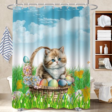 Rideau de bain 180x180 Évasion housse de baignoire pour salle de bain avec baignoire (1/5)
