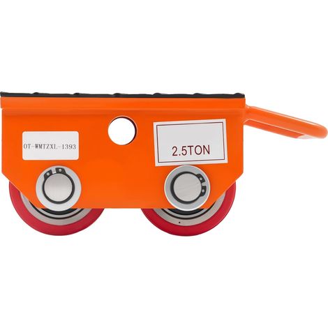 Déplaceur de machines, capacité de charge de 2,5 tonnes, construction durable, Rouge (1/2)