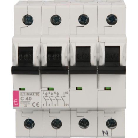 Interruttore automatico 3P+N C 40A 10kA AC ETIMAT10 002136720