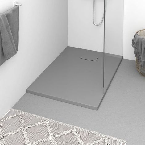 Receveur de douche SMC gris 100x70 cm