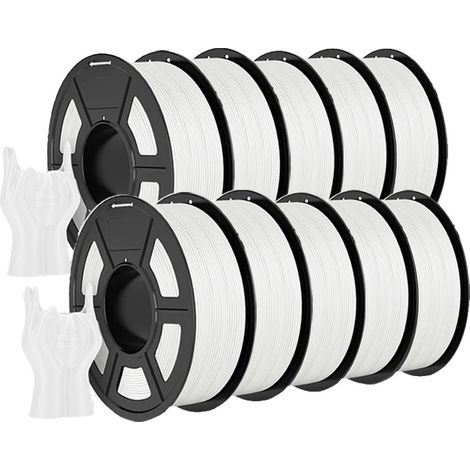 Filamento para impresora 3D, material PLA, fácil de imprimir, HSMPLA 10WT (1/2)