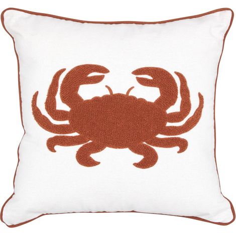 Cuscino ricamato oceania 45x45cm bianco - Atmosphera créateur d'intérieur (1/3)