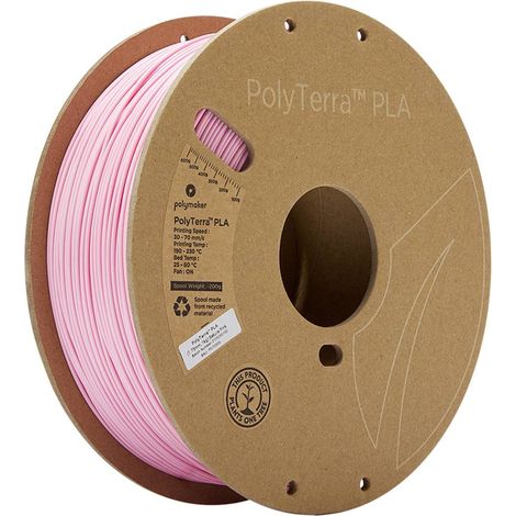 Polymaker 70908 PolyTerra Filamento per stampante 3D Plastica PLA contenuto di plastica ridotto 1.75 mm 1000 g Rosa Sak