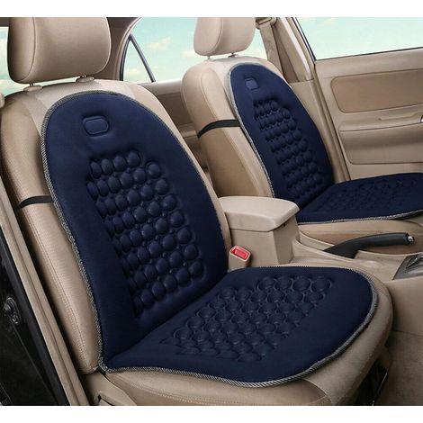 Lupex Shop - Coppia di schienali anteriori per auto universali, per sedili auto, furgone, in poliestere con 92 sfere massaggianti, colore Blu