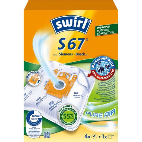 Swirl S67 bolsas para aspiradora filtro MicroPor Plus