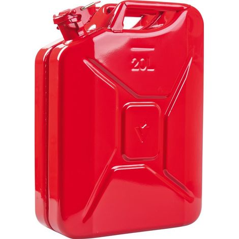 Valpro Kraftstoffkanister, 20 l, Feuerrot RAL 3000, Stahlblech, L345xB165xH470mm
