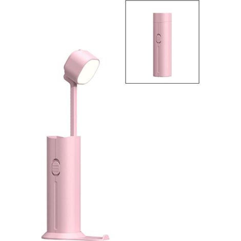 Lampe de Bureau LED Rose 3 en 1 1200mAh Pliable Support Rotatif Protection Yeux (1/5)