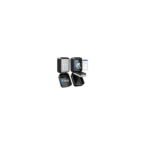 Secure Outdoor Key Box Bluetooth Connected Digital Wall-Mounted Key Box with Multiple Codes, IP65 Waterproof Key Box with Backlit Code (1/5)