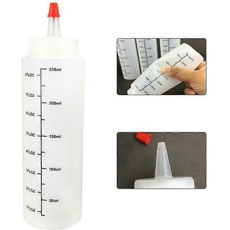 Bouchon de bouteille souple en plastique PE avec embout fin et anti-fuite, pour salade, 250 ml. Outil de cuisine. (1/2)