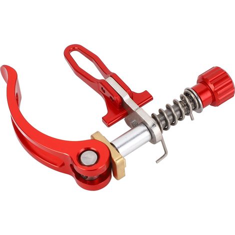 Collier de serrage rapide pour tige de selle en acier inoxydable, compatible avec les vélos pliants 3sixty de 31,8 mm (rouge). (1/5)