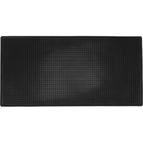 Tapis de bar en PVC, 60x30 cm, de forme rectangulaire, convient pour les verres, le whisky, le café, le vin, le thé, la bière, les sous-verres et les sets de table. (1/5)