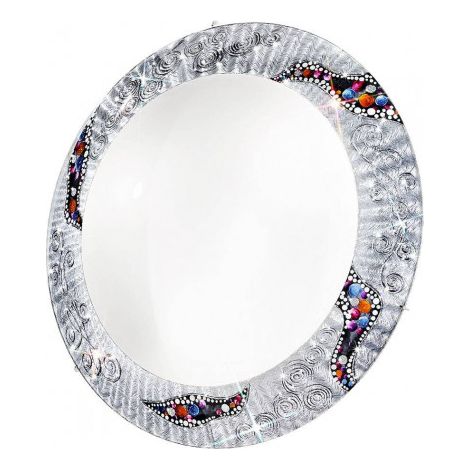 Kolarz SERENA - Plafonnier encastré à motif en verre design chrome poli - Motif Kiss Silver, 3x E27 (1/3)