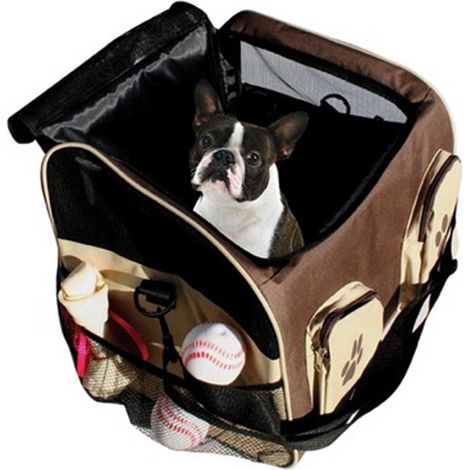 Sac de transport carré pour animaux 3 en 1 – Dimensions 45x36x33 cm – Toile et plastique – Supporte jusqu'à 8 kg – Astuceo