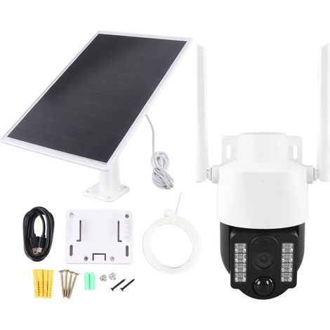 Caméra de Surveillance Solaire 4G 2MP, Vision Nocturne Couleur, Détecteur PIR, IP65 Étanche, Vue Panoramique, Version Asie du Sud-Est, pour Extérieur (1/5)