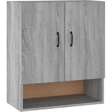 Maison Exclusive - Armario de pared madera contrachapada gris Son (1/5)