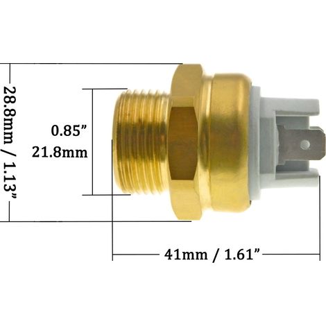 Temperaturschalter/Lüfterschalter passend für Peugeot- und Ford-Fahrzeuge 1264.20 77FB8B607A3A (1/4)