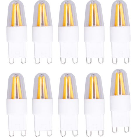 Jeffergarden Ampoule LED G9 200LM, blanc chaud, pour lustre, plafonnier, appliques murales, 220V, 10 pièces (1/4)
