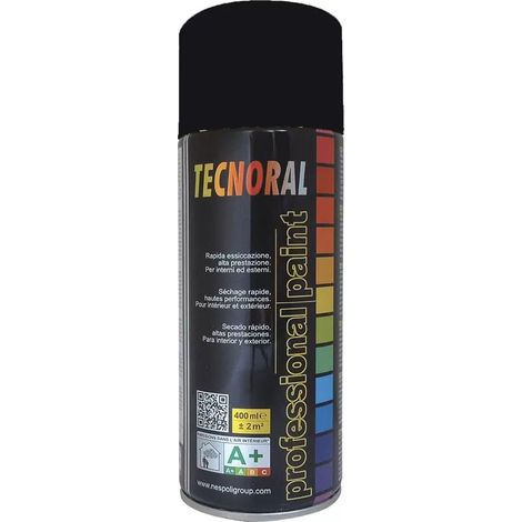 Nespoli – Bombe de peinture TECNORAL mat RAL 9005 – 0,4 L pour peinture voiture – Finition professionnelle pour intérieur et extérieur (1/2)