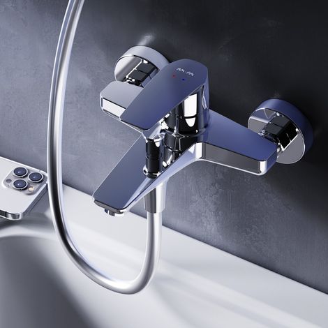 AM.PM Badewannenarmatur Wannenarmatur Chrom Einhebelmischer Wandmontage Bad Messing Badewannen Armaturen (1/5)