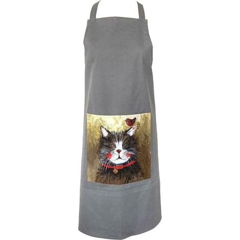 Tablier en coton chat par Alex Clark (1/2)