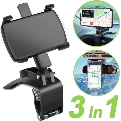 Kfz-Handyhalterung – 360° drehbare Federklemme – Für Smartphones von 4 bis 7 Zoll – 1 Stück (1/5)