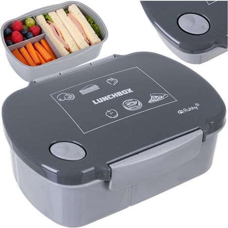 Lunchbox 800 ml grau - auslaufsicher mikrowellengeeignet