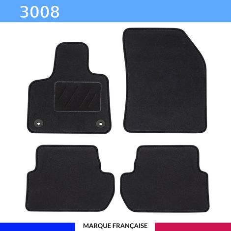Tapis de voiture - Sur Mesure pour 3008 (dès 12/2020) - 4 pièces - Tapis de sol antidérapant pour automobile (1/4)