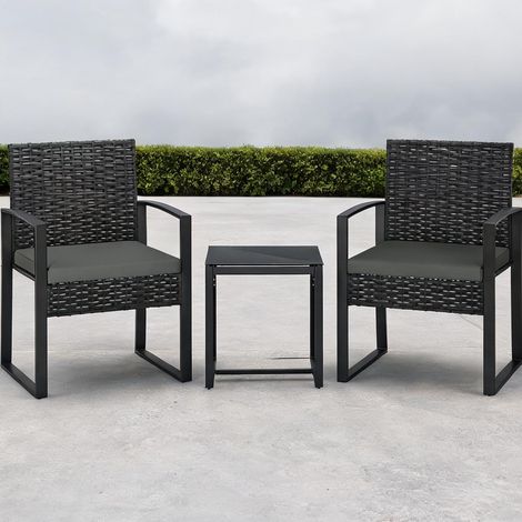 Mobilier de jardin en rotin en acier PE-Rattan 58 x 55 x 76 cm (1/5)