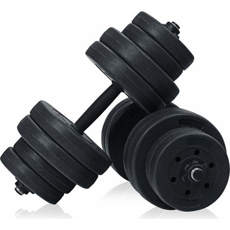 COSTWAY 30KG Dumbbells Set Adjustable Dumbbell Barbell Weight Lifting Training Equipment (1/5)