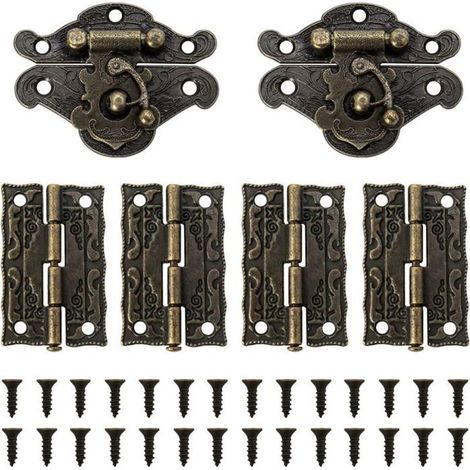 Verrous décoratifs - LARGEIGHT - Lot de 2 - Couleurs multiples - Alliage de zinc - Installation facile (1/4)