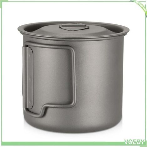 Tasse en titane - FAFEICY - Fafeicy - 300 ml - ultralégère - couvercle et poignées pliables (1/5)