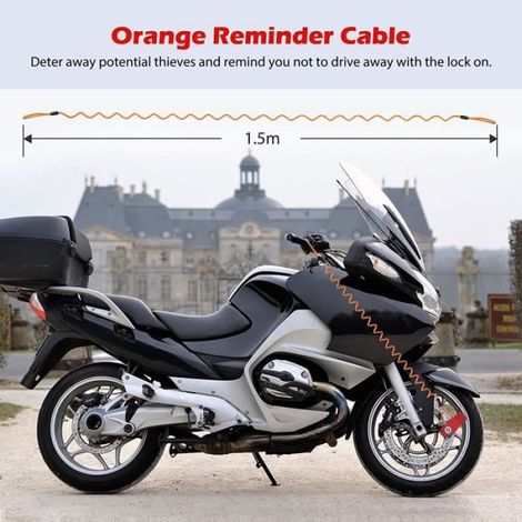 Tchipie Bloc Disque Alarme Moto Antivol Moto/Scooter Cadenas Moto/Scooter/Vélo 110dB 7mm pour Moto 125-- Cadenas Rouge (1/4)