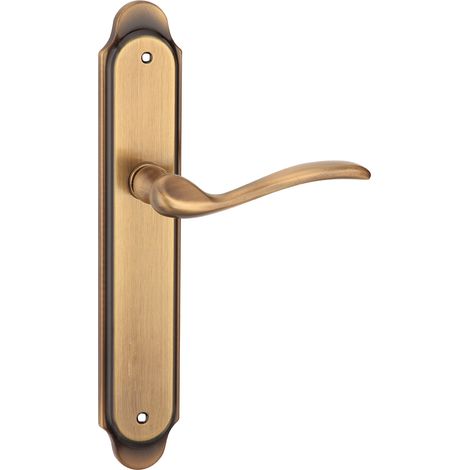 Manilla con placa ovalada Zamak acabado cuero para puertas interior modelo 7001 (1/5)