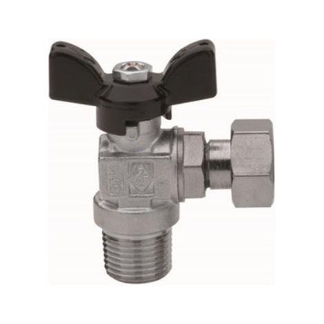 VALVOLA A SFERA A SQUADRA FILETTATURA MASCHIO CON GIRELLO 1/2" x 3/4"  DN 15  PN 30 RB
