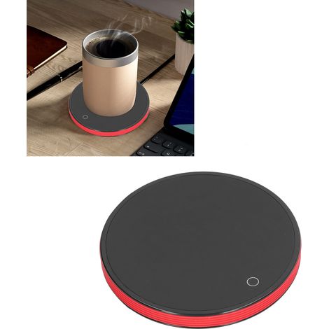 Sous-tasses isothermes/support pour tasse à café/coussin thermique/chauffe-tasses/chauffe-tasses/chauffe-tasses de bureau/chauffe-tasses à thé/chauffe-tasses de bureau, norme européenne 220 V, rouge (1/5)