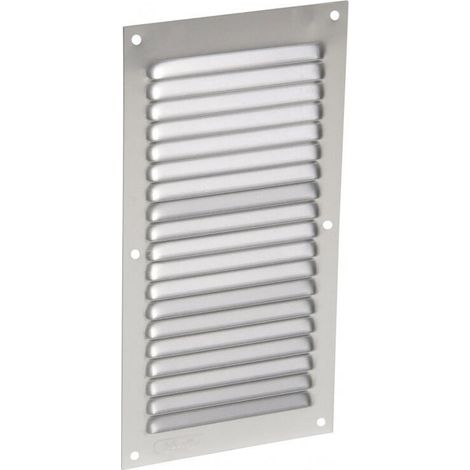 Alu anodise gris avec moustiquaire rectangulaire verticale 20X10 - Alu anodise gris avec moustiquaire rectangulaire verticale 20X10
