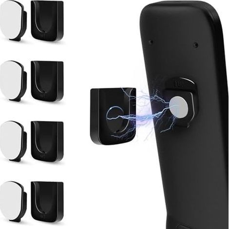 4er-Set magnetische Aufbewahrungshaken – Wandhalterung für Fernbedienung – Schwarz – 4er-Set – Selbstklebend