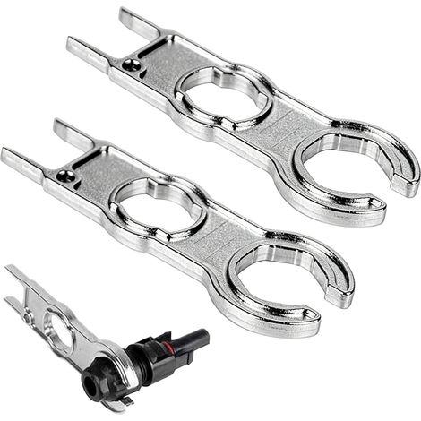 Lot de 2 Clés à outils solaires,Ensemble de 2 Outils pour Connecteur de Panneau Solaire MC4,Kit d'outils de montage pour panneau solaire,Sertisseuse de Fil pour Câble et Connecteur de Système PV (1/5)